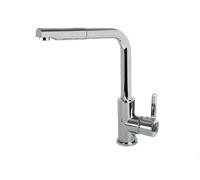 Miscelatore Elleci Monocomando Doccetta Estrabile Inox Cromato MIKC02CR