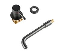 Miscelatore for bagno a parete, maniglia singola, canna di fucile, rubinetto for lavabo, acqua calda e fredda, vasca da, nero, bianco, rosa oro per lavabi da vasca(Color 8)