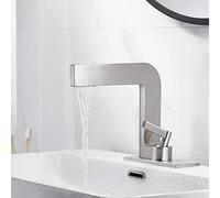 Miscelatore for lavabo Rubinetto for a cascata Rubinetti for da bagno for in ottone caldo e freddo sottopiano con tubo flessibile - Nero(Noir)