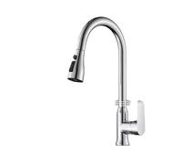 Miscelatore for lavello con beccuccio estraibile e foro singolo, soffione a spruzzo(Chrome)