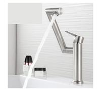 Miscelatore for rubinetto da cucina pieghevole senza piombo in acciaio inossidabile 304 Rubinetti for lavabo da cucina in nichel con maniglia singola girevole a 360 gradi