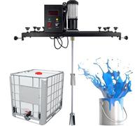 Miscelatore for vernice IBC, miscelatore elettrico for serbatoi, con gancio di supporto, elica pieghevole, regolabile da 72 a 120 cm, for agitatore for solvente di inchiostro