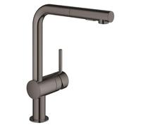 GROHE Minta Mitigeur monocommandé pour évier, saillie 223mm, bec en L, douchette Dual extractible, 30274A00, 30274A00, Colorazione: grafite dura