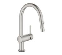 Grohe 31358DC2 Minta Touch Rubinetto Miscelatore Monocomando Elettronico, Bocca C, Elektronische Batterie, Satinato