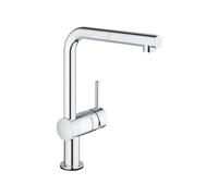 GROHE Minta Touch Mitigeur électronique pour évier, portée 224mm, bec en L, alimentation par pile, pivotant, extractible, 31360001, 31360001, Colorazione: cromo