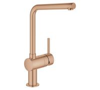 GROHE Minta Mitigeur monocommandé pour évier, saillie 210mm, bec en L, orientable, 31375DL0, 31375DL0, Colorazione: tramonto caldo spazzolato