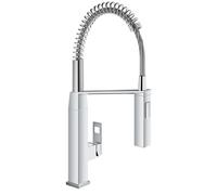 GROHE Eurocube Mitigeur monocommandé pour évier, saillie 234mm, orientable, avec douchette professionnelle, 31395000, 31395000, Colorazione: cromo
