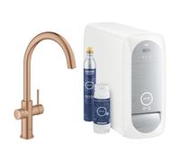 Grohe Blue Home - Miscelatore da lavello con dispositivo di filtraggio e refrigerazione, Warm Sunset spazzolato 31455DL1