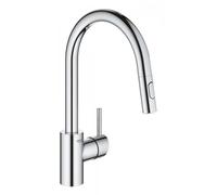 GROHE Concetto Mitigeur monocommandé pour évier, saillie 223mm, haut, extractible, pivotant, Easy Docking, 31483002, 31483002, Colorazione: cromo