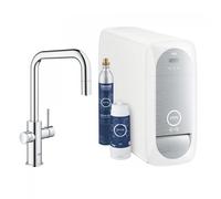 Grohe Blue starter kit con rubinetto da cucina verticale StarLight Chrome 31543000