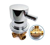 Miscelatore in ottone della cabina della doccia, valvola del connettore del miscelatore della doccia due in uno G1/2”, valvola di miscelazione dell'acqua fredda e calda per la stanza della doccia