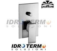 MISCELATORE INCASSO DOCCIA CON DEVIATORE PAFFONI LEVEL QUADRO CROMO LES015