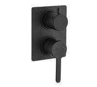 Miscelatore Jacuzzi incasso per doccia serie Sunset YO con deviatore rotativo a 2 uscite 0SUYO400JA01 nero opaco