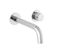 Miscelatore lavabo a muro cromo senza leva in acciaio inox Gemini