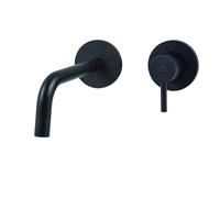 Paffoni Light - Miscelatore da lavabo con corpo incasso, montaggio a 2 fori, nero opaco LIG007NO70