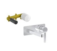 Miscelatore lavabo a parete irina cromo con corpo incasso