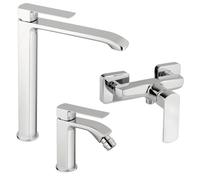 Miscelatore lavabo alto, bidet e esterno doccia doccia senza doccetta cromo son