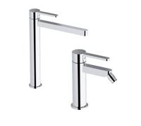 Miscelatore lavabo alto e bidet irina cromo per scarico click clack