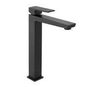 Miscelatore lavabo alto nero opaco con piletta clic clac Kubo