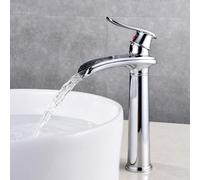 Miscelatore Lavabo Bagno Rubinetto per Lavabo Cromato Alto Un Foro per Lavabo da Bagno Rubinetti Monocomando Bagno
