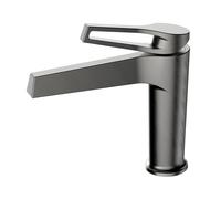 Miscelatore Lavabo Bagno Rubinetto per Lavabo Miscelatore Monocomando per Lavabo Cascata Caldo E Freddo Grigio Canna Di Fucile Stile Basso Rubinetti Monocomando Bagno