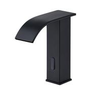 Miscelatore Lavabo Bagno Rubinetto per Lavabo Rubinetti Cascata con Sensore per Lavandino Del Bagno Rubinetto Automatico In Ottone Sensore A Infrarossi Nero-B Basso Rubinetti Monocomando Bagno