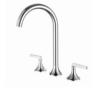 Miscelatore Lavabo Bagno Rubinetto per Lavabo Rubinetti per Lavabo A 3 Fori con Leva Doppia Beccuccio Alto Caldo E Freddo Cromati Rubinetti Monocomando Bagno