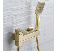 Miscelatore Lavabo Bagno Rubinetto per Lavabo Rubinetti per Lavabo da Bagno con Doccia Oro Spazzolato Rubinetto per Doccia A Parete Doccetta A 3 Funzioni Rubinetto per Vasca con Leva Singola