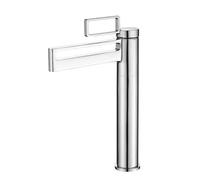Miscelatore Lavabo Bagno Rubinetto per Lavabo Rubinetto per Lavabo Modello Alto Cascata In Ottone Cromato Rubinetti Monocomando Bagno