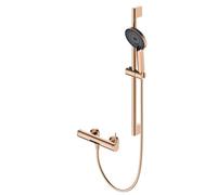 Miscelatore Lavabo Bagno Rubinetto per Vasca da Bagno a Cascata Rubinetto In Oro Rosa Miscelatore per Vasca da Bagno A Parete Caldo/Freddo Doccia con Doccetta E Asta Doccia Sollevabile