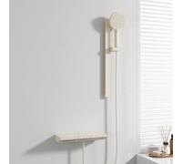 Miscelatore Lavabo Bagno Rubinetto per Vasca da Bagno Miscelatore Termostatico Cascata per Vasca Set Di Rubinetti per Doccia Bianco Latte