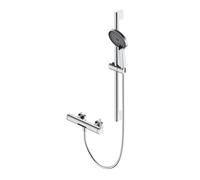 Miscelatore Lavabo Bagno Rubinetto per Vasca da Bagno Rubinetto a Cascata Cromato Miscelatore per Vasca da Bagno A Parete Caldo/Freddo Doccia con Doccetta E Asta Doccia Sollevabile