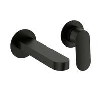 Miscelatore lavabo Batabanó a incasso a parete nero H80 L260 P210 mm Nero