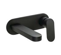 Miscelatore lavabo Batabanó a incasso a parete nero L210xP255mm H75mm Nero