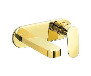 Miscelatore lavabo Batabanó a incasso a parete oro H75 L210 P255 mm Oro