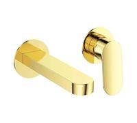 Miscelatore lavabo Batabanó a incasso a parete oro H80 L260 P210 mm Oro