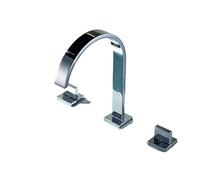 Miscelatore Lavabo Black Basin Faucets Brass Polished Chrome Deck Mounted Bathroom Sink 3 Hole Double Handle Hot And Cold Water Tap
