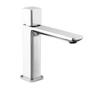 Miscelatore lavabo bocca lunga in ottone con manopola e piletta click clack Lotu