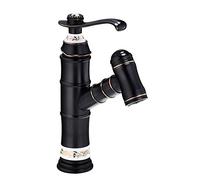 Miscelatore lavabo con doccetta Estraibile Rubinetti da Bagno Ottone Caldo e Freddo 2 modalità Lavabile con Capelli Retrattile Rubinetto per lavabo Nero Patina-Nero