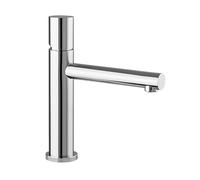 Miscelatore lavabo cromato senza leva in acciaio inox, manopola rotante e indicatori per l’acqua, GEMINI