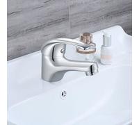 Miscelatore lavabo - EDOUARD ROUSSEAU - Cardiff - Cartuccia in ceramica Ø 40 mm - Aeratore riduttore di portata - Bocca fissa - Cromo