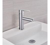 Miscelatore lavabo - EDOUARD ROUSSEAU - Dower - Cartuccia ceramica Ø 35 mm - Eco-stop stop - Aeratore riduttore di portata - Cromo