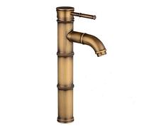 Miscelatore Lavabo Lavabo Vintage Rubinetto Lavabo Design in bambù Rubinetto Alto per Lavabo da Bagno Rubinetto Monocomando Guardaroba Rubinetto Acqua Calda e Fredda