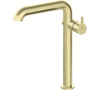 Miscelatore lavabo Limonar alto con bocca rettangolare oro spazzolato Oro spazzolato