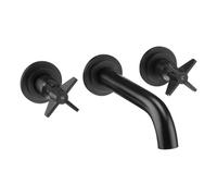 Miscelatore lavabo Madruga a incasso a parete nero H70 L270 P270 mm Nero