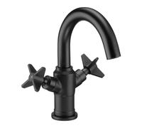 Miscelatore lavabo Madruga nero H65 L260 P380 mm Nero