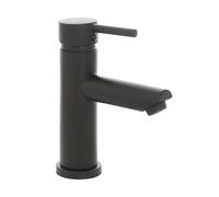Miscelatore lavabo nero opaco in acciaio con piletta click clack | York