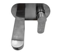 Miscelatore Lavabo Parete Oceania ad Incasso Ottone Colore Nickel Spazzolato