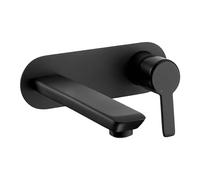 Miscelatore lavabo Rodas a incasso a parete nero Nero