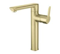 Miscelatore lavabo Rodas alto oro spazzolato H80 L275 P425 mm Oro spazzolato